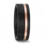 Mobile Preview: Damenring 585/14 K ROSEGOLD, CARBON 59315 ohne Stein