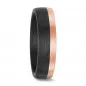 Mobile Preview: Damenring 585/14 K ROSEGOLD, CARBON 59317 ohne Stein