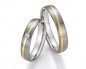 Preview: Trauringe aus Titan 78-10110+78-10120 mit Diamanten und Gelbgoldeinlage Preview: Trauringe aus Titan 78-10110+78-10120 mit Diamanten und Gelbgoldeinlage
