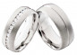 Preview: Partnerringe Edelstahlringe PE158 mit Zirkonias und Gravur