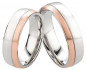 Preview: Partnerringe Edelstahlringe PE326 mit rosefarbiger Beschichtung