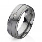 Preview: Damenring Titanring DT044 mit Zirkonia und Gravur