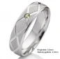 Preview: Silberring als Ehering aus 925 Silber mit PERIDOT SP49