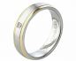 Preview: Edle Ring Edelstahl bicolor AB836