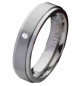 Preview: Schmale Titanringe T040 mit Zirkonia oder Diamant