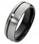 Preview: Damenring Titanring DT056 mit Zirkonia und Gravur Preview: Damenring Titanring DT056 mit Zirkonia und Gravur