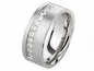 Preview: Gravierbare Edelstahlringe E141 mit Zirkonias und 8mm breit Preview: Gravierbare Edelstahlringe E141 mit Zirkonias und 8mm breit