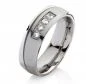 Preview: Edelstahlring E142 mit Zirkonias und Gravur