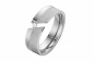 Preview: Titanring 6mm oder 8mm breit T008 mit Zirkonia