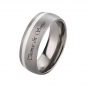 Preview: Breite Titanringe Silber T046 ohne Stein + Gravur