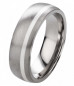 Preview: 925 Silber in Titanringe T087 breite 6mm und matt Preview: 925 Silber in Titanringe T087 breite 6mm und matt