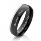 Preview: Schwarzer Titanring T174 außengravur