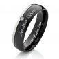 Preview: Titanring schwarz Außengravur T059