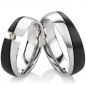 Preview: Edelstahlringe ELB13 teil Schwarz mattiert Diamant