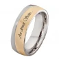 Preview: Herrenring P304 mit Gelbgoldfarbiger Beschichtung und Gravur