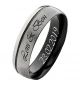 Preview: Initialen in Titanring Herr T201 mit Gravur