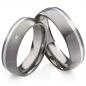 Preview: Partnerringe Titanringe PT001 mit Zirkonia