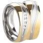 Preview: Partnerringe Edelstahl AB3412-AB3413 und Gravur