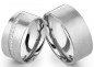 Preview: Partnerringe Edelstahlringe PE127 mit Zirkonias