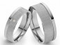 Preview: Partnerringe Edelstahlringe PE062 mit Zirkonia und Gravur