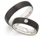 Preview: Silber Carbonring SR1946/SR1947 mit W/Si 0,015 CT Diamant