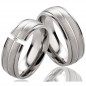 Preview: Titanringe mit Zirkonia oder Diamant LUC32 und Gravur