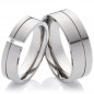 Preview: Titanringe mit Diamanten oder Zirkonia LUC64 und Gravur