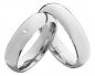 Preview: Partnerringe Silberringe PS811s mit Zirkonia oder Diamant, inklusive Gravur