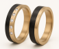 Preview: Titan Carbonring AB4764+65 mit Zirkonias Preview: Titan Carbonring AB4764+65 mit Zirkonias