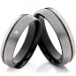 Preview: Partnerringe Titanringe MOR7 mit Zirkonia und Gravur