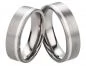 Preview: Trauringe aus Titanringe mit Silber T014 ohne Stein mit Gravur