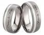 Preview: Trauringe aus Titanringe mit Silber T046 ohne Stein mit Außengravur