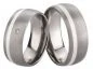 Preview: Titanringe mit Silber T058 mit Zirkonia oder Diamant