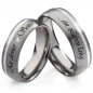 Preview: Titanringe mit Silber T064 mit Zirkonia und Außengravur Preview: Titanringe mit Silber T064 mit Zirkonia und Außengravur