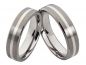 Preview: Trauringe aus Titanringe mit Silber T098 ohne Stein mit Gravur