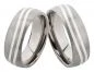 Preview: Trauringe aus Titanringe mit Silber T099 ohne Stein mit Gravur