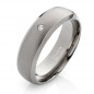 Preview: Damenring Titanring DT029 mit Zirkonia und Gravur
