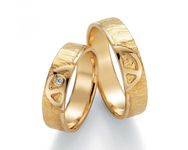 Trauringe aus Gold 66-51030+66-51040 mit Diamanten