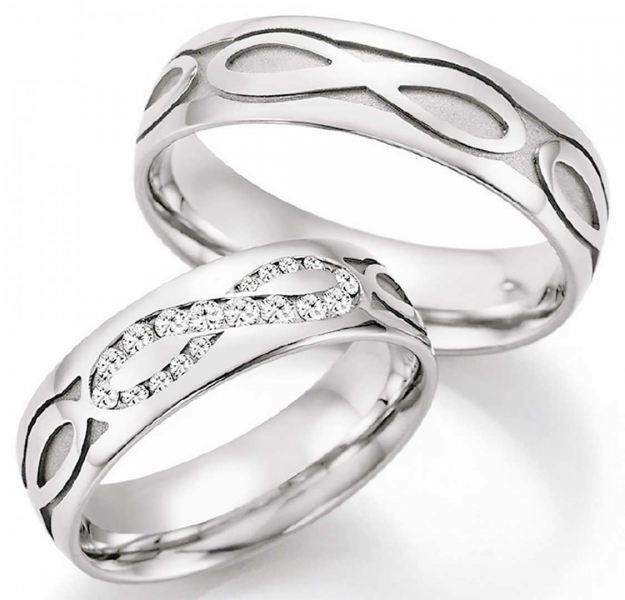 Preview: Elegante Trauringe aus Weißgold 66/38150-060-38150 bei Uns