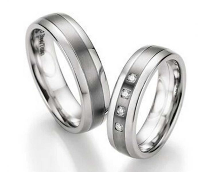 Preview: Trauringe Edelstahl Titan 68/06020