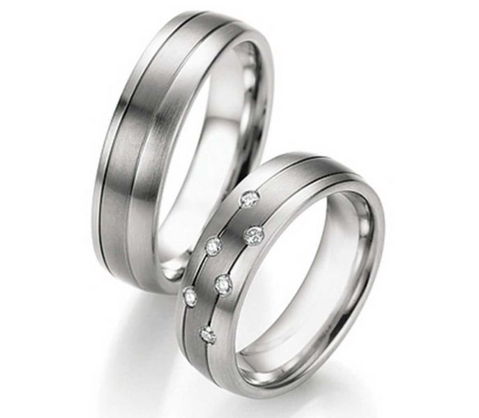 Preview: Trauringe Edelstahl Titan 68-06040