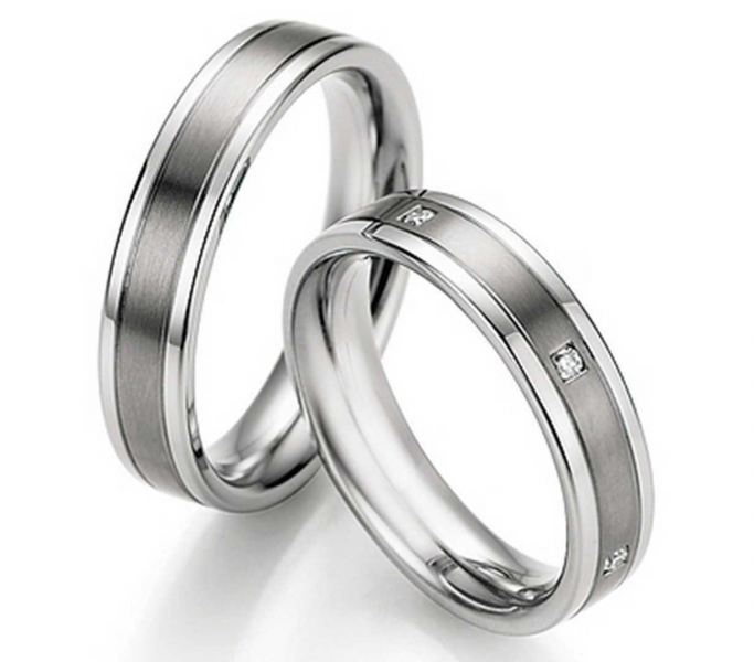 Preview: Trauringe Edelstahl Titan 68-06070