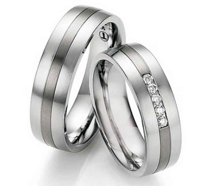 Preview: Trauringe Edelstahl Titan 68-06090