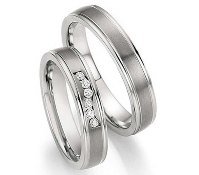 Preview: Trauringe Edelstahl Titan 68-06130-06140