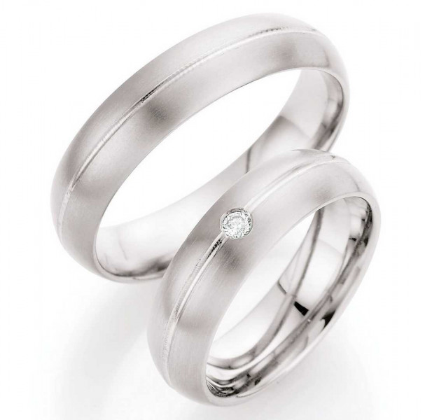 Trauringe aus Titan 77/07080+77/07080 mit Diamanten