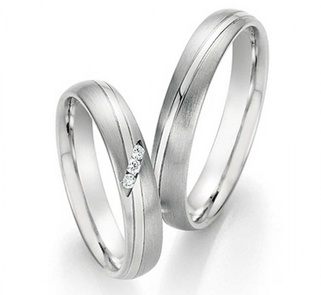 Trauringe aus Edelstahl 88-22030+88-22040 mit Diamanten