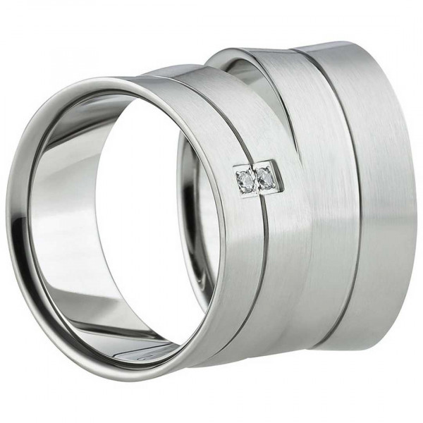 Partnerringe Edelstahl AB1124-AB1125 und Gravur