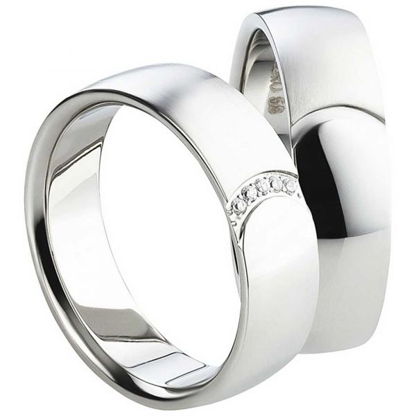 Preview: Edelstahl Partnerringe mit feiner Gravur AB1568-AB1569
