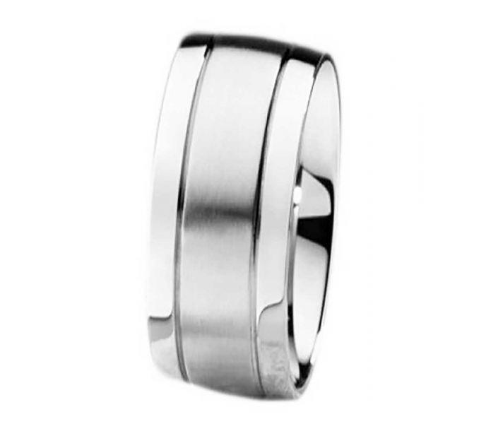 Preview: Breiter Herrenring Edelstahl HE044 mit gratis Gravur