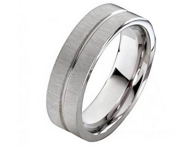 Preview: Herrenring Edelstahl HE105 mattiert